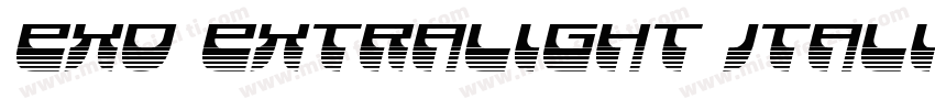 Exo Extralight Itali字体转换